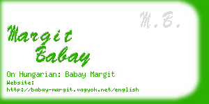 margit babay business card